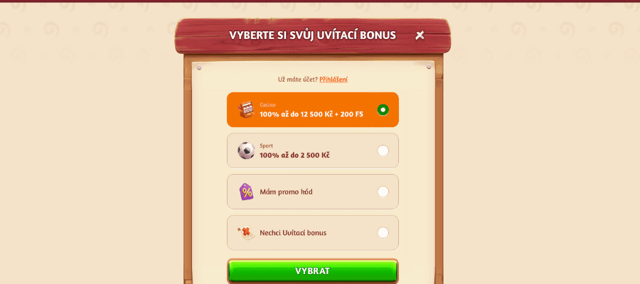 billy bets vyberte bonus
