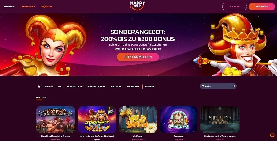 happy-spins-casino-homepage