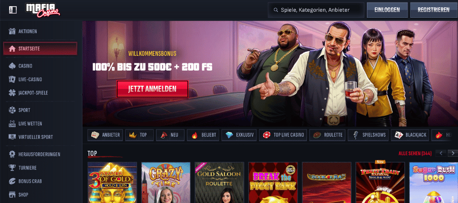Mafia casino screenshot-de