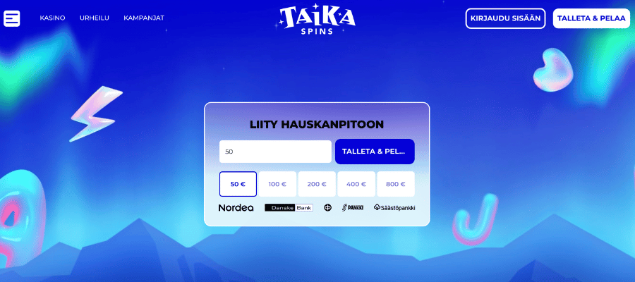 Taikaspins kasino screenshot