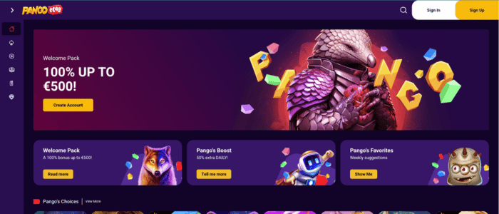 pangoplay casino screen shot