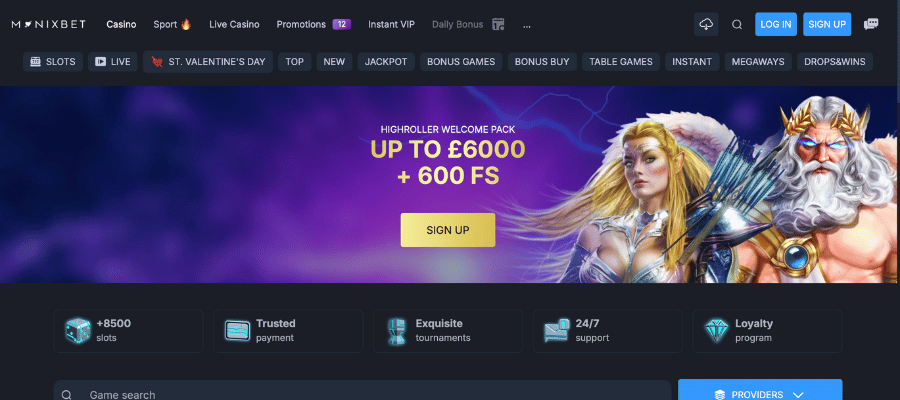 monixbet casino screen shot