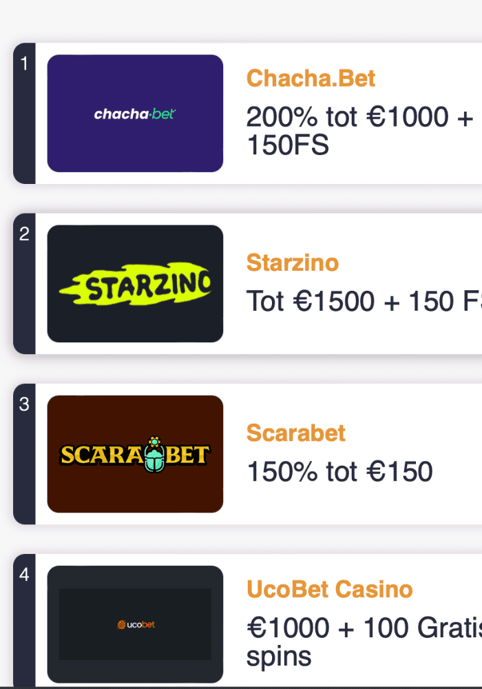 finden beste casino zonder registratie