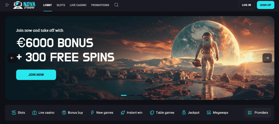 novadreams casino screenshot