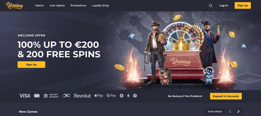 winninng casino screen shot