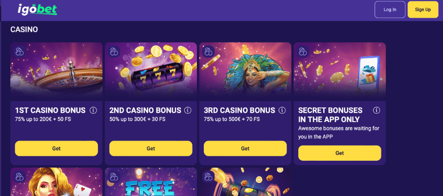 igo bet casino bonussen