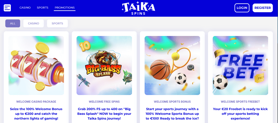 taikaspins casino bonus