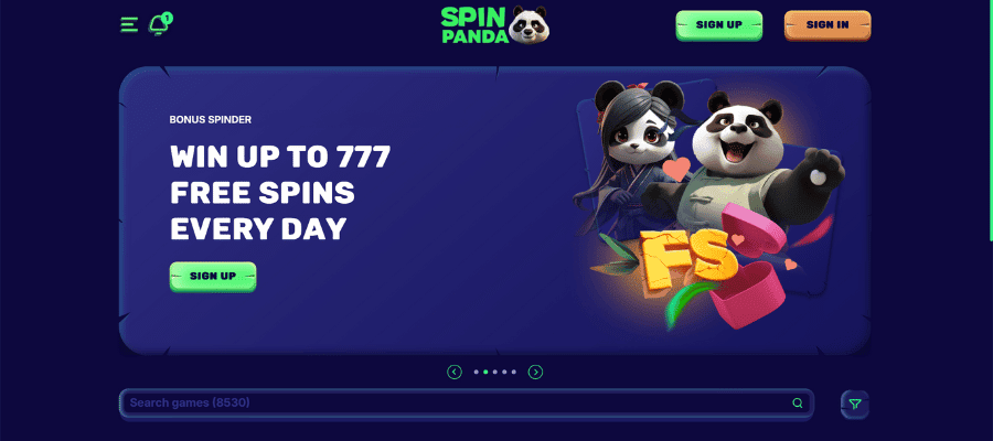 spinpanda casino screen shot