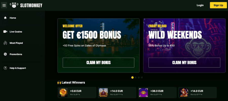 slotmonkey casino screenshot