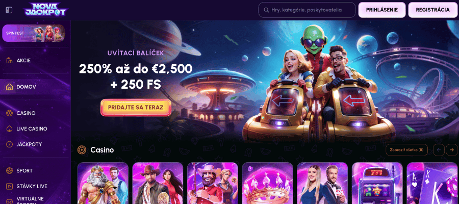 nova jackpot casino sk
