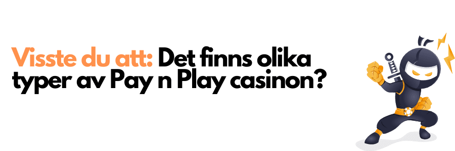 olika typer pay n play casinon