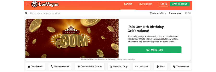 LeoVegas Casino - Hämta 100 gratis free spins