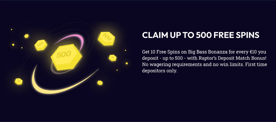 Raptor Casino välkomstbonus
