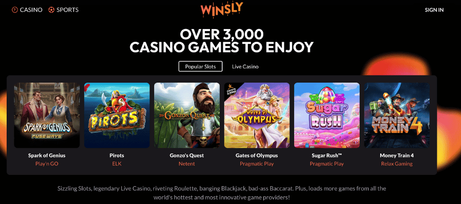Winsly casino spel