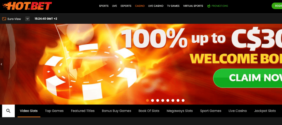 hotbet casino screenshot