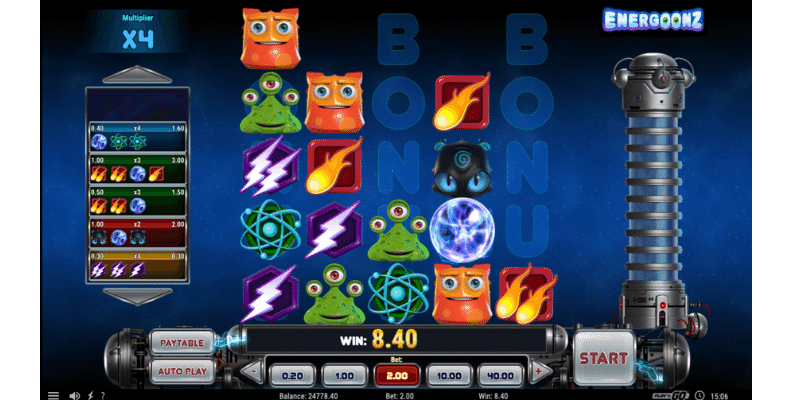 playing energoonz slot
