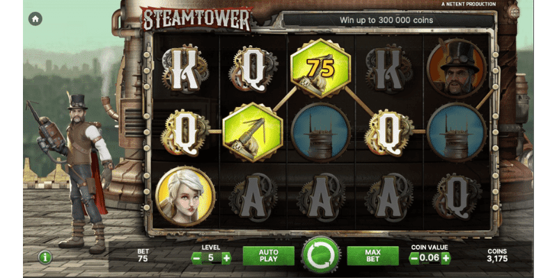 playing steam tower slot