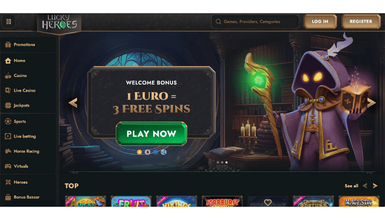 lucky heroes landing page