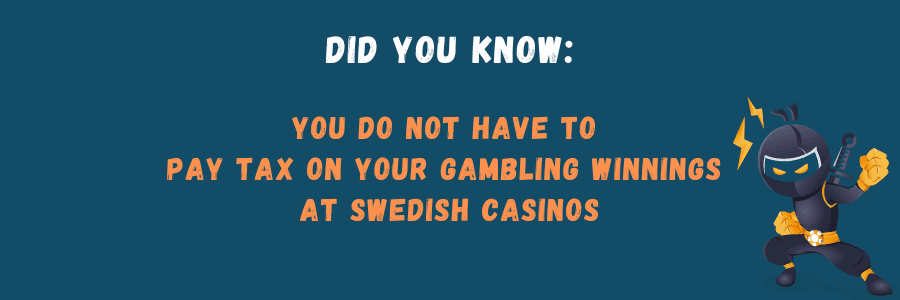no tax at swedish online casinos