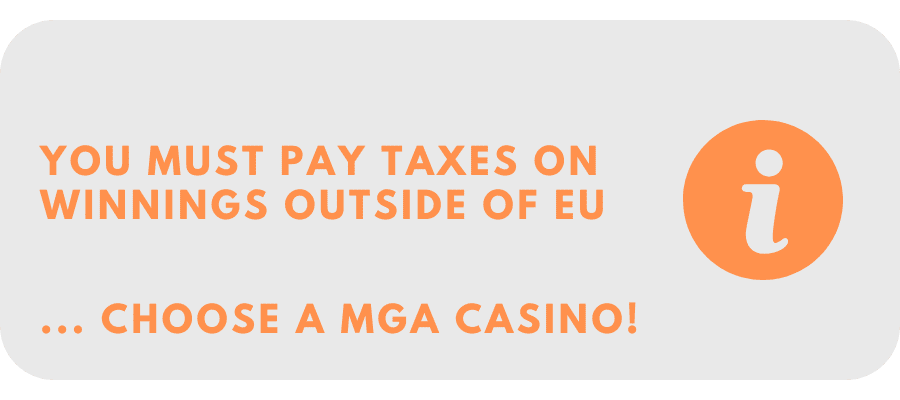 taxes on casino winnings outside of eu