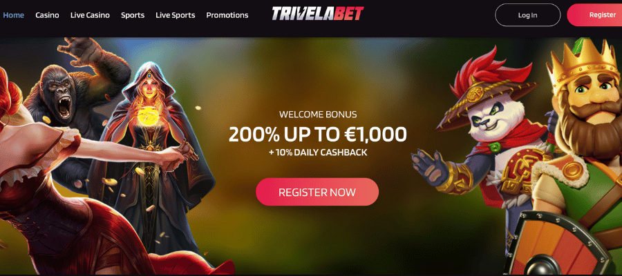 trivelabet casino screen shot
