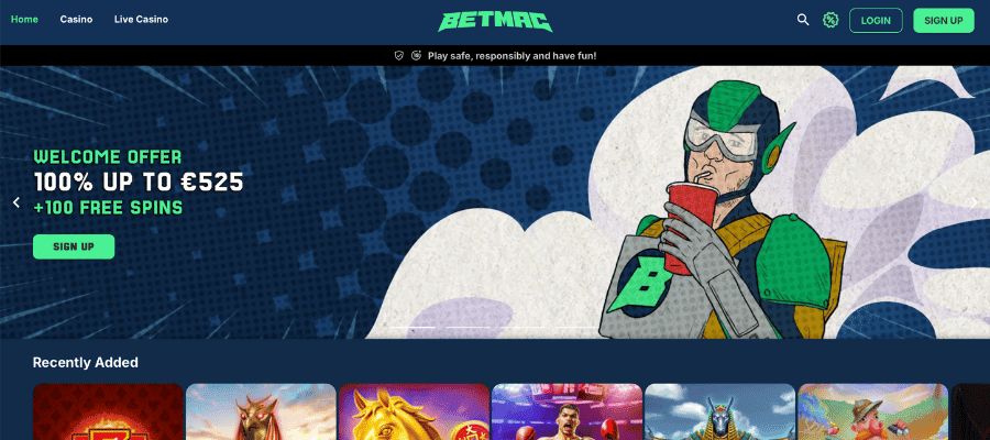 betmac casino screen shot