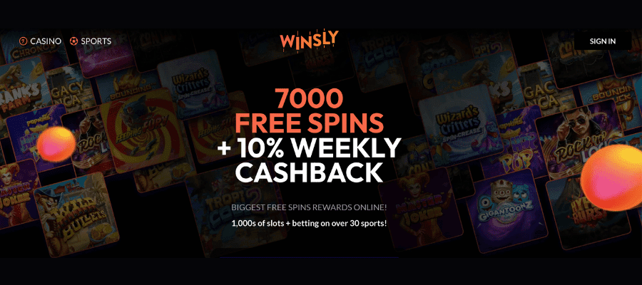 winsly casino screen shot
