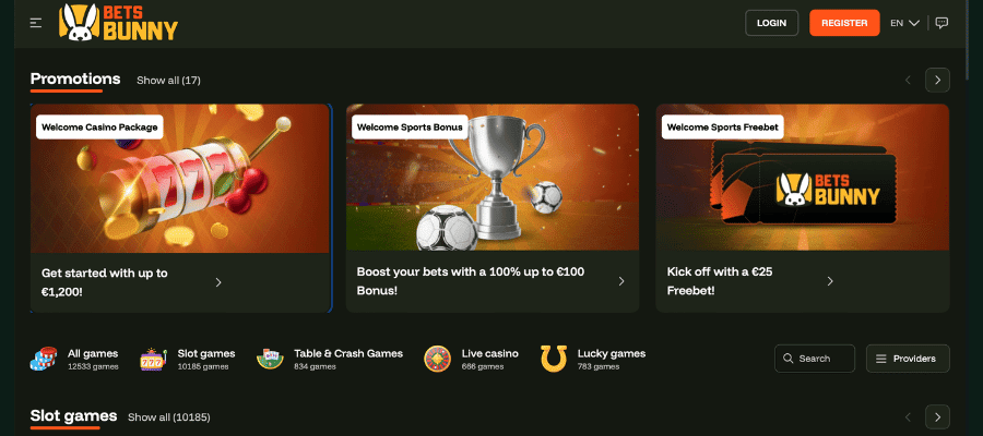 betsbunny casino screen shot